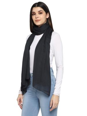 black viscose stole - 17406195 - Standard Image - 4