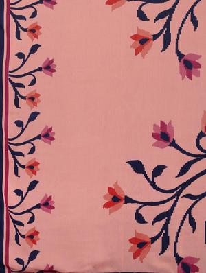 floral printed saree with blouse - 17406583 - Standard Image - 4
