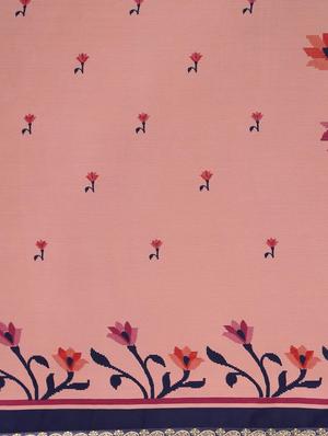 floral printed saree with blouse - 17406583 - Standard Image - 5