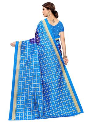 bandhani printed saree with blouse - 17406700 - Standard Image - 2