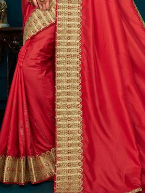 solid embroidered saree with blouse - 17407020 - Standard Image - 2