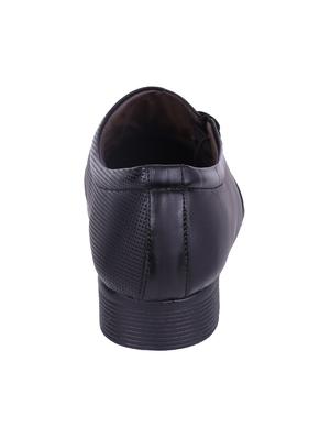 black leatherette laceup derbies - 17407127 - Standard Image - 4