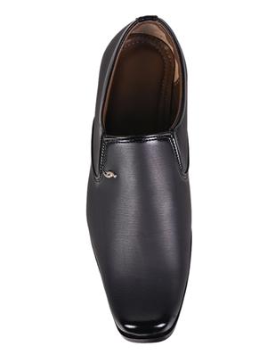 black leatherette slip on ons - 17407131 - Standard Image - 5