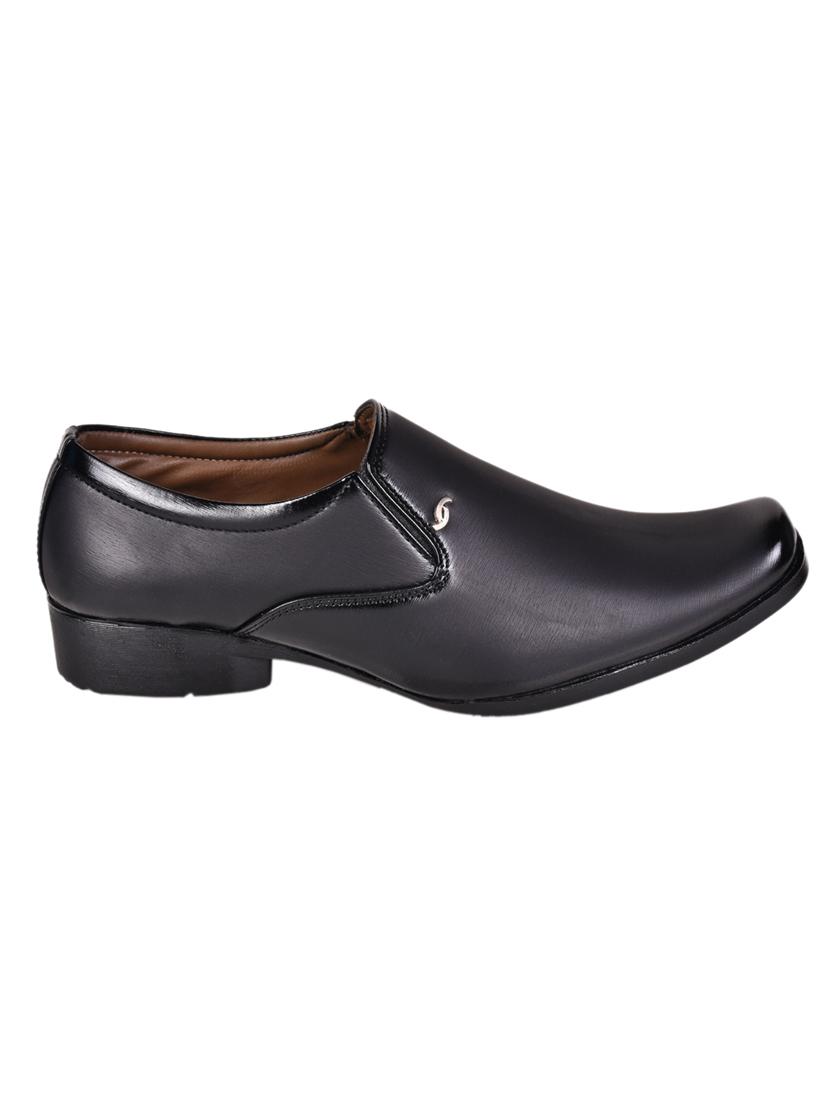 black leatherette slip on ons - 17407131 - Zoom Image - 2