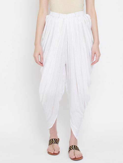 golden striped dhoti salwar - 17407219 - Very Small Image - 1
