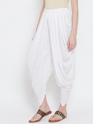 golden striped dhoti salwar - 17407219 - Standard Image - 2