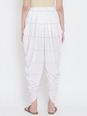 golden striped dhoti salwar - 17407219 - Standard Image - 3