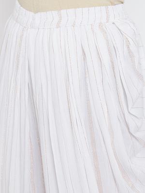 golden striped dhoti salwar - 17407219 - Standard Image - 5
