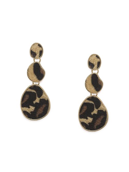 brown metal drop earring - 17407380 - Standard Image - 1