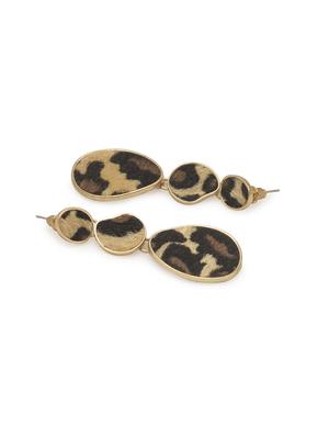 brown metal drop earring - 17407380 - Standard Image - 2