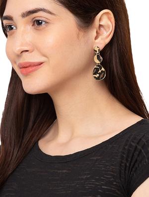 brown metal drop earring - 17407380 - Standard Image - 3