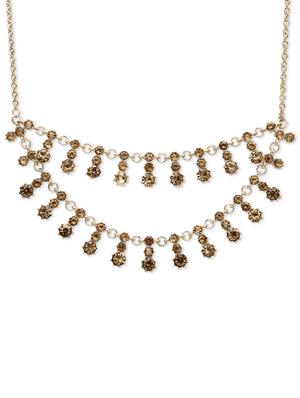 gold metal statement necklace - 17407465 - Standard Image - 2