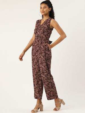 printed full leg jumpsuit - 17408710 - Standard Image - 2