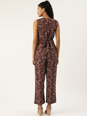 printed full leg jumpsuit - 17408710 - Standard Image - 3