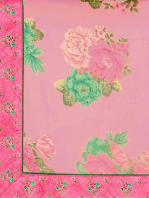 floral printed saree with blouse - 17408957 - Standard Image - 4