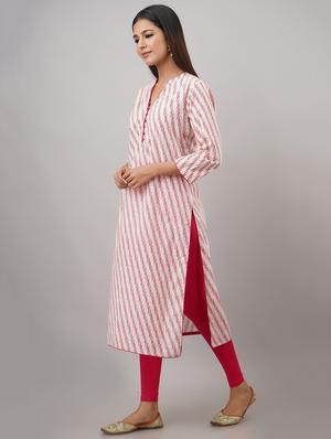 ikat straight kurta - 17409049 - Standard Image - 2