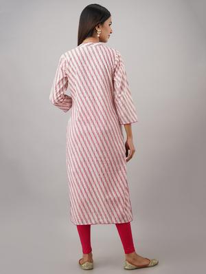 ikat straight kurta - 17409049 - Standard Image - 3