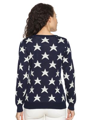 round neck printed sweater - 17409307 - Standard Image - 3