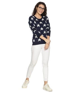 round neck printed sweater - 17409307 - Standard Image - 4