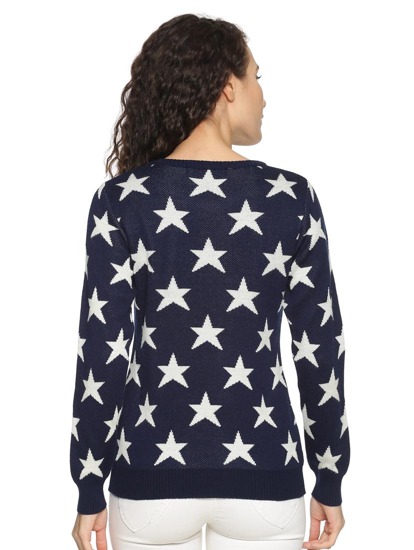 round neck printed sweater - 17409307 - Zoom Image - 3