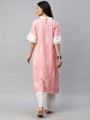 block print straight kurta - 17409740 - Standard Image - 3