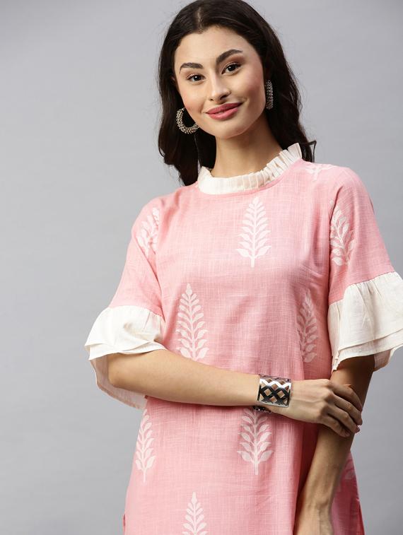 block print straight kurta - 17409740 - Zoom Image - 4