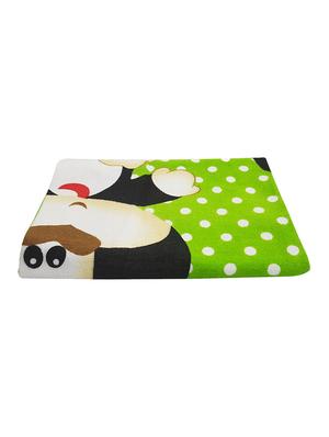 100% cotton 300 gsm kids cartoon bath towel for bathroom set of 1pc, multicolor, 58 cm x 116 cm - color - green penguien - 17409772 - Standard Image - 2