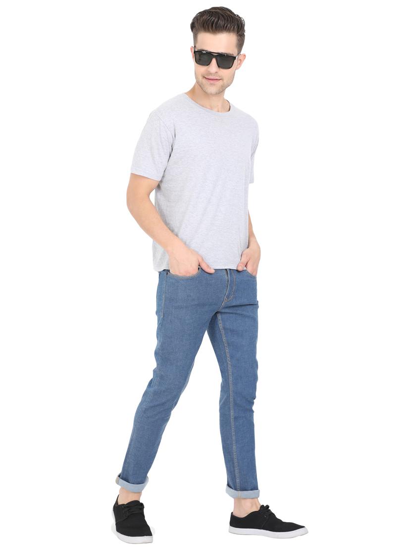 blue plain denim jeans - 17409857 - Zoom Image - 4