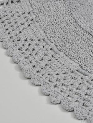 sheen decor half moon bathmat collection, 24 inches semi, grey - 17409917 - Standard Image - 3