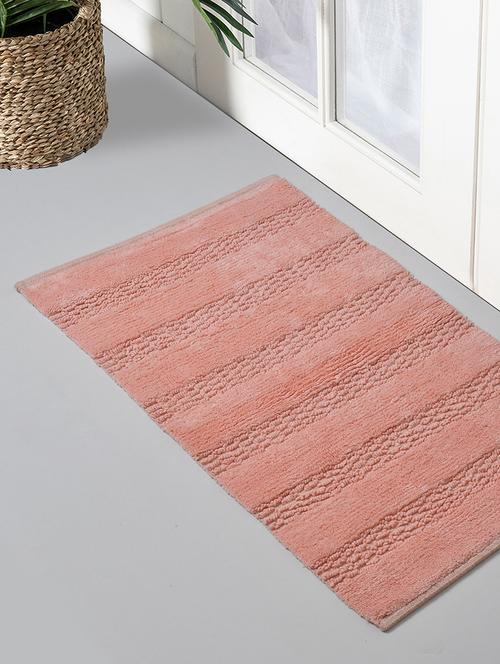 sheen decor intrigue stripes bathmat collection, 50x80 cms, pink - 17409941 - Standard Image - 1