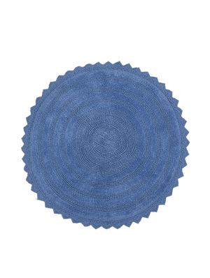sheen decor reversible bloom bathmat collection, 24 inches round, blue - 17409946 - Standard Image - 2
