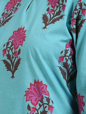 floral kurta palazzo set - 17410030 - Standard Image - 4