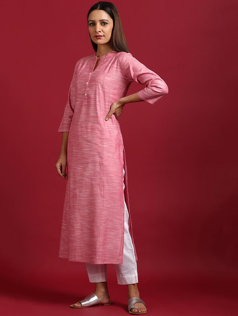 solid straight kurta - 17410054 - Zoom Image - 2