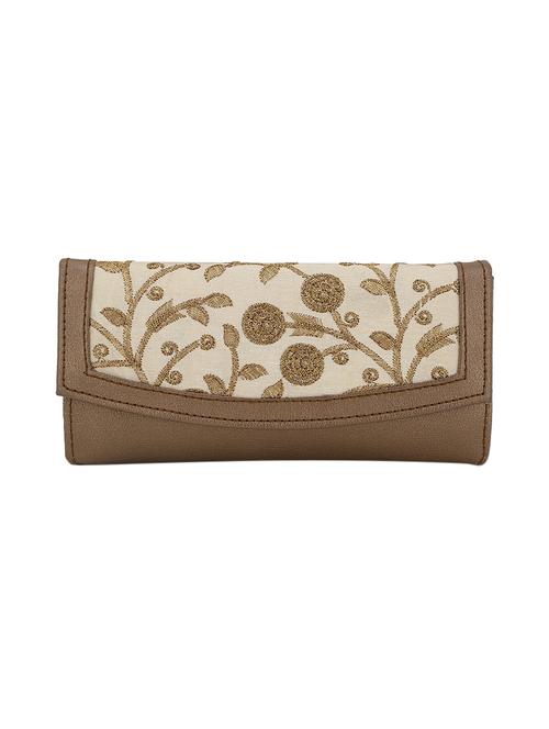 brown leatherette (pu) regular clutch - 17410077 - Very Small Image - 1