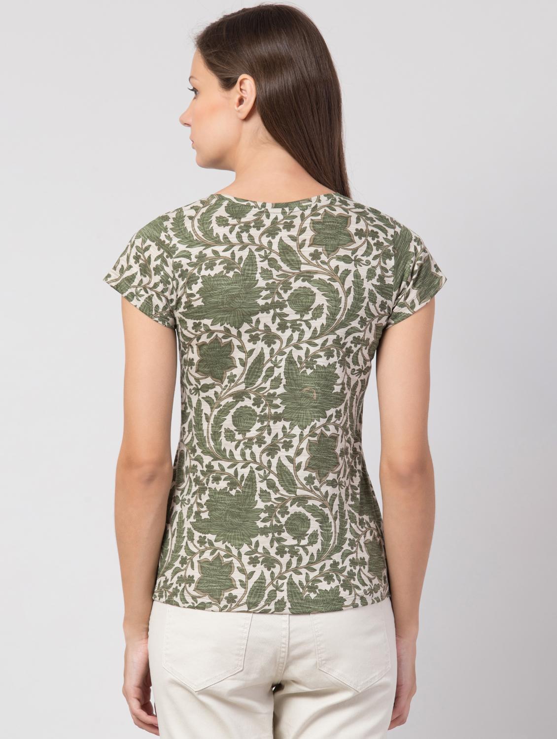 v-neck floral tee - 17410101 - Zoom Image - 3