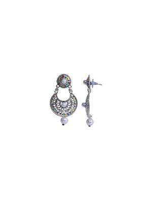 silver brass jhumka earring - 17410118 - Standard Image - 4