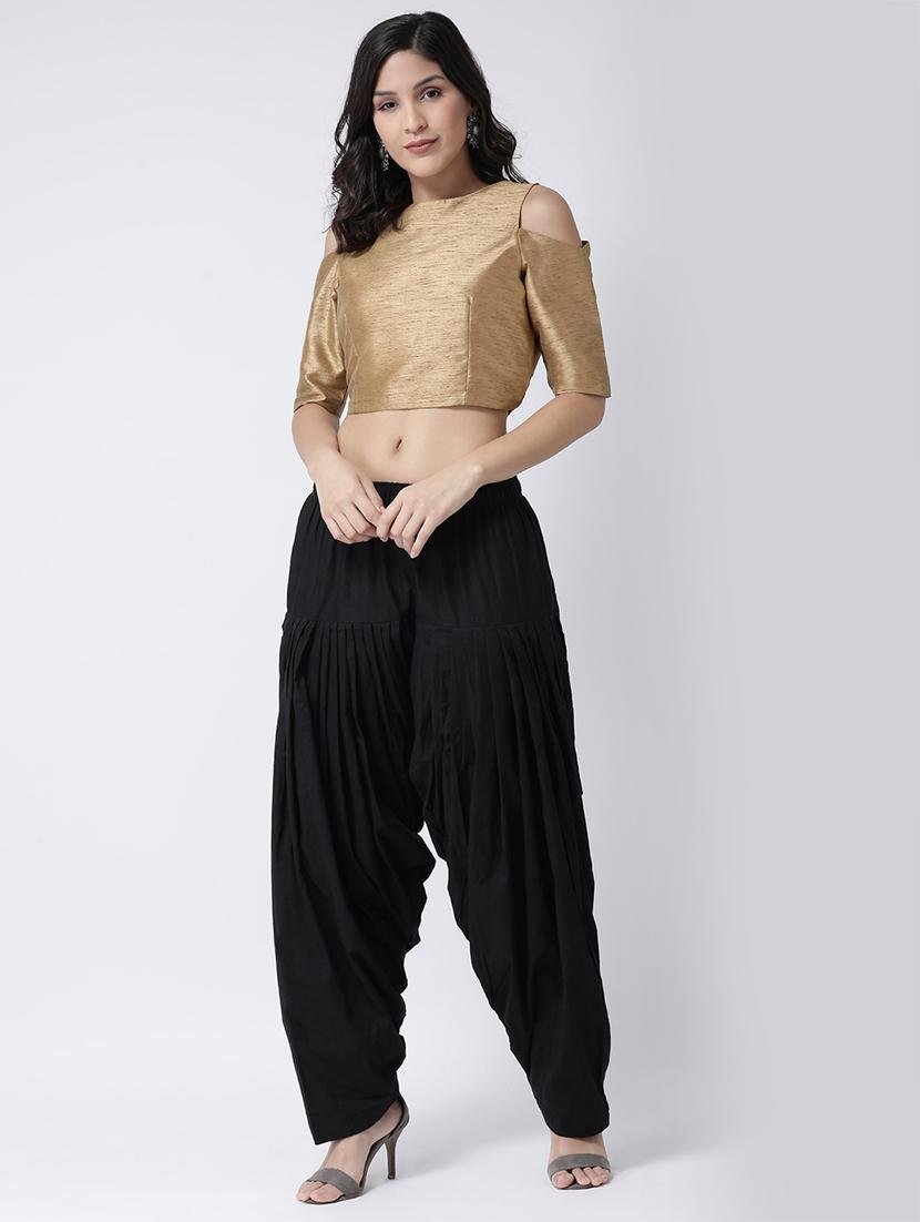 black cotton khajuri salwar salwars - 17410195 - Zoom Image - 4