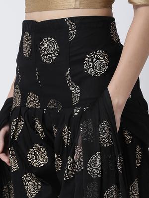 black cotton regular salwar with dupatta - 17410204 - Standard Image - 5
