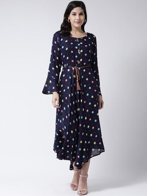 galaxy fit & flare ethnic dress - 17410224 - Standard Image - 1