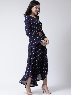 galaxy fit & flare ethnic dress - 17410224 - Standard Image - 2