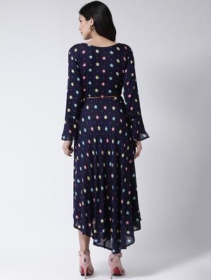 galaxy fit & flare ethnic dress - 17410224 - Standard Image - 3