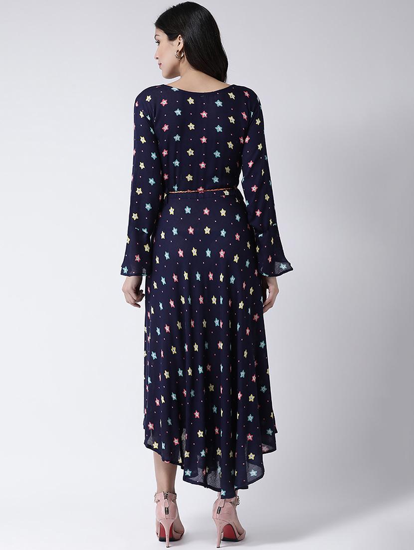galaxy fit & flare ethnic dress - 17410224 - Zoom Image - 3