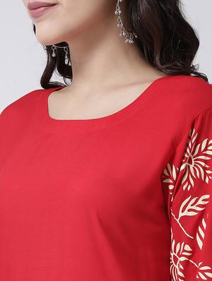 floral straight kurta - 17410242 - Standard Image - 4