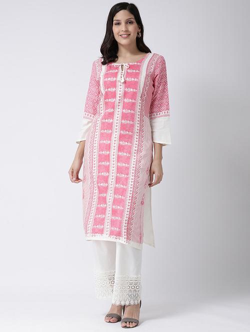 printed straight kurta - 17410246 - Standard Image - 1