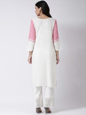 printed straight kurta - 17410246 - Standard Image - 3