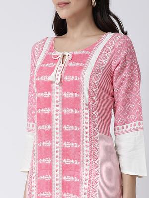 printed straight kurta - 17410246 - Standard Image - 4