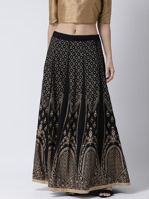 block print flared skirt - 17410251 - Standard Image - 1