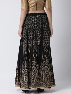 block print flared skirt - 17410251 - Standard Image - 3