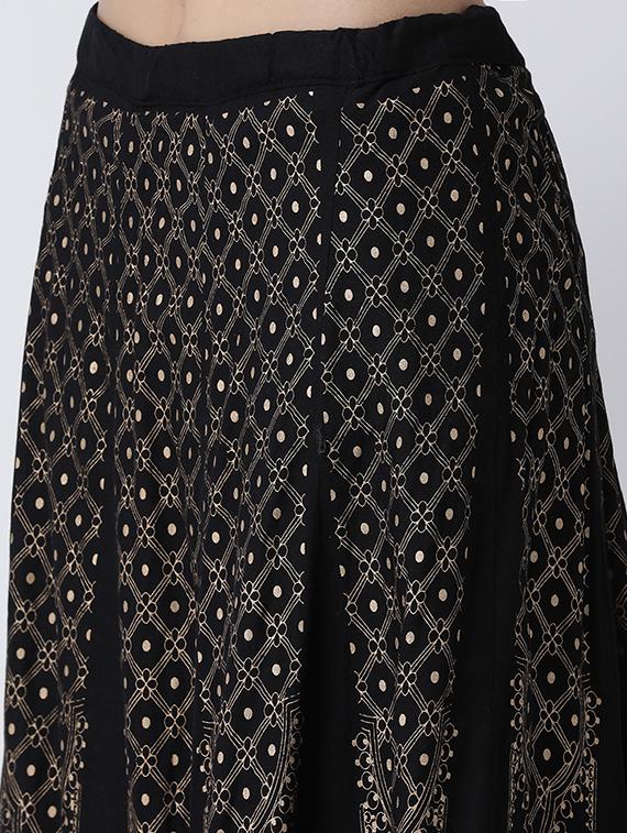block print flared skirt - 17410251 - Zoom Image - 5