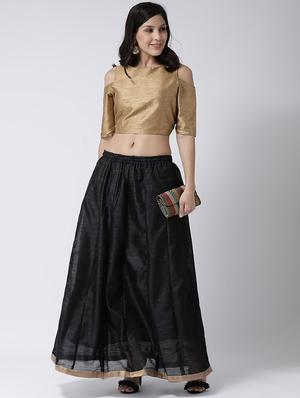 solid flared skirt - 17410252 - Standard Image - 4